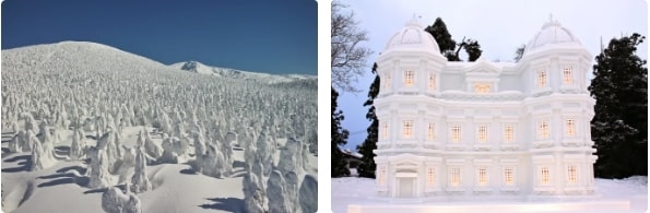 Chiêm ngưỡng quang cảnh và nghệ thuật tuyết ở các vùng lạnh nhất Nhật Bản vào tháng 2