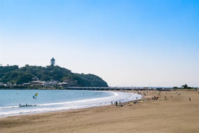 Bãi biển Kamakura, Kanagawa, Kanto, Nhật Bản