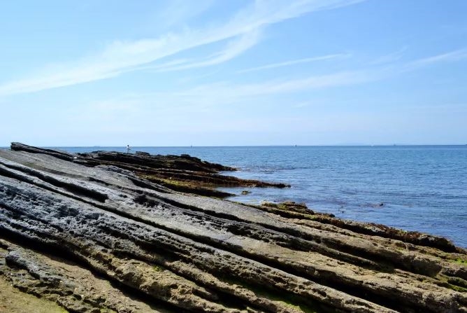 Bãi biển Okinoshima, Bán đảo Boso, Chiba, Kanto, Nhật Bản