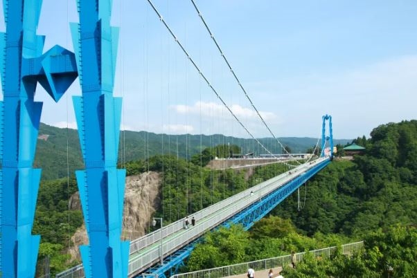 Cầu treo Ryujin, Ibaraki, Kanto, Nhật Bản
