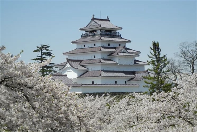 Công viên Thành Tsuruga,  Fukushima , Tohoku, Nhật Bản