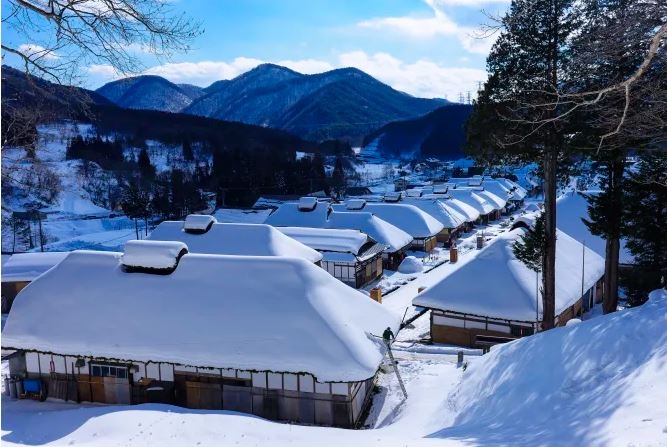 Ouchi-juku,  Fukushima , Tohoku, Nhật Bản