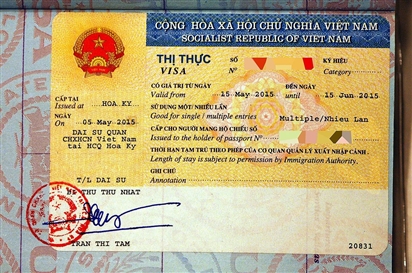 Mẫu NA1, Tờ khai đề nghị cấp visa, thị thực Việt Nam
